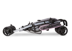 Delta Children Pink & Grey (697) Ultimate Stroller, Style-2 Folded b3b