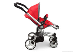 Simmons Kids Red (623) Tour Vantage Stroller, Red Full Right Side View with Canopy a2a