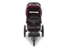 Delta Children Berry Tracks (678) J is for Jeep Brand Adventure All Terrain Jogger Stroller Font View, with Canopy and Child Tray Tracks b6b