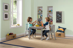 Delta Children Grey (026) Next Steps Table and Chairs in Setting a1a