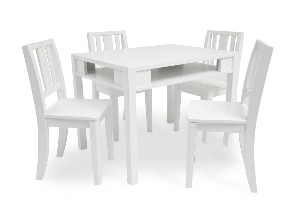 Delta Children White (100) Wood Table and Chair b2b