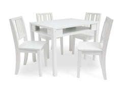 Delta Children White (100) Wood Table and Chair b2b