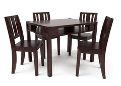Delta Children Black Cherry Espresso (607) Wood Table and Chair a1a