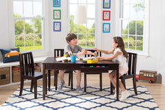 Delta Children Black Espresso (907) Next Steps™ Play Table with Storage & 4 Chairs with Setting a1a