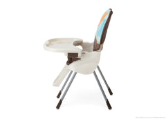 Delta Children Beginnings High Chair in Novel Ideas Full Left Side View, Leg Option 1 Chocolate- 60 Sheen (241) a2a