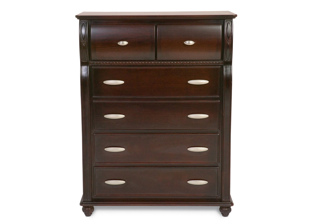Simmons Kids LaBrosse Cherry (026) Vancouver 6 Drawer Chest Front View a1a