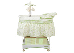 Delta Children Scarborough White (110) Smooth Glide Bassinet Full Left View b3b