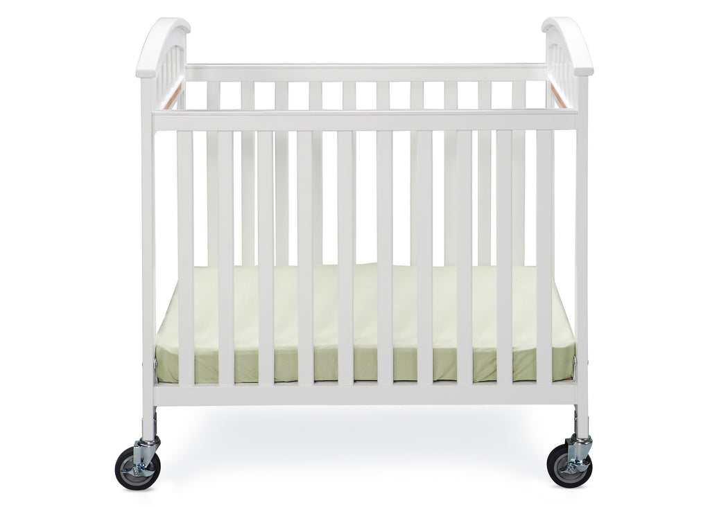 Simmons Kids White (100) Laurel Crib, Front View a1a