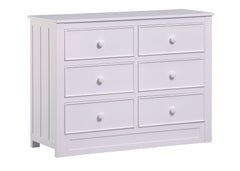 Delta Children White (100) Melody 6 Drawer Dresser, Left view a1a