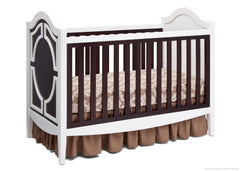 Simmons Kids White/Dark Chocolate (141) Hollywood 3-in-1 Crib, Crib Conversion b3b