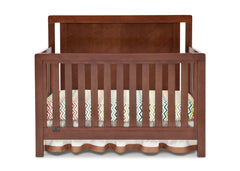 Simmons Kids Espresso Truffle (208) Chevron Crib 'N' More, Crib Conversion Front View b1b