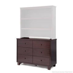 Simmons Kids Black Espresso (907) Rowen Double Dresser (320030), Left Side View with Rowen Bookcase & Hutch b7b