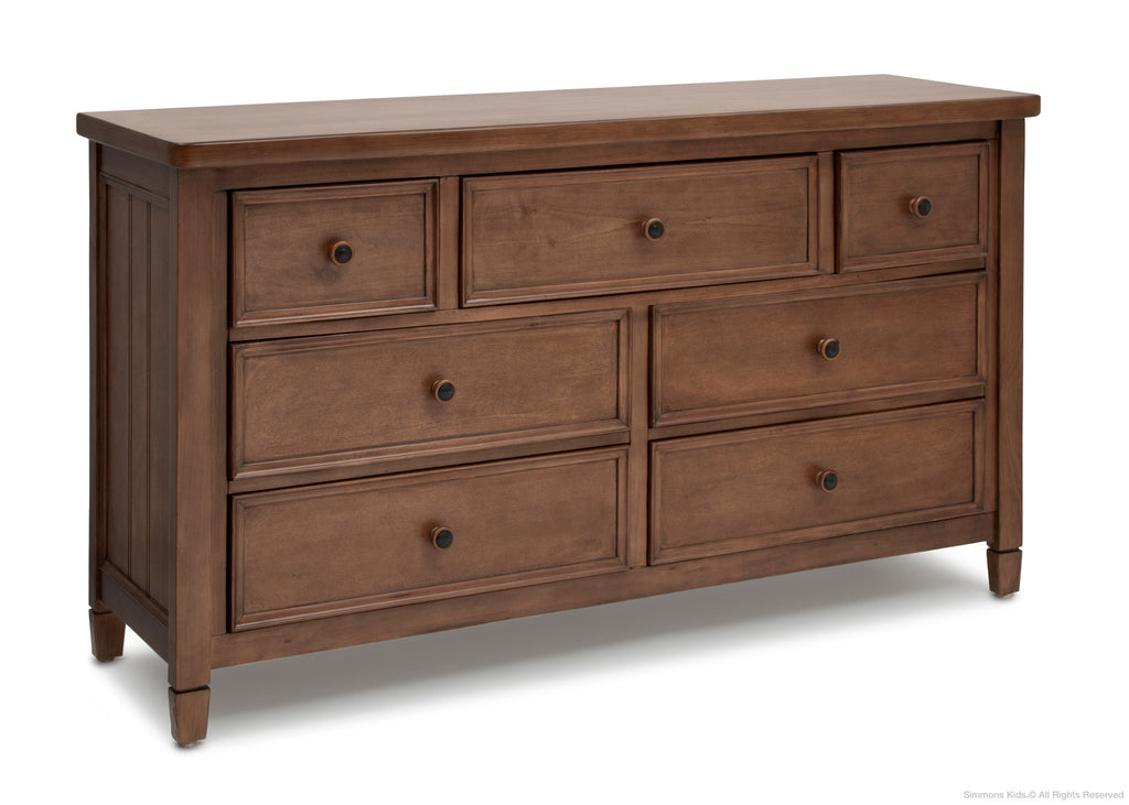 Simmons Kids Chestnut (223) Kingsley 7 Drawer Dresser (324070), Side View a2a