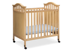 Delta Children Natural (260) Bella Cozy Portable Crib Side View Right c2c
