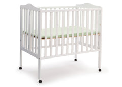 Delta Children White (100) Portable Crib, Option 2 a3a