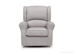 Delta Children Dove Grey (036) Morgan Upholstered Glider Front View a1a