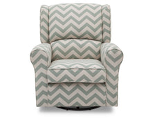 Delta Children Morgan Sage Chevron (316) Glider Front View b2b