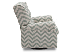 Delta Children Morgan Sage Chevron (316) Glider Full Side View b3b