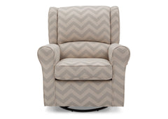 Delta Children Morgan Grey Chevron (900) Glider Front View a2a