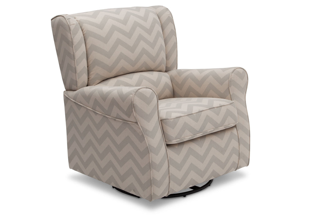 Delta Children Morgan Grey Chevron (900) Glider Side View a1a