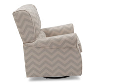 Delta Children Morgan Grey Chevron (900) Glider Full Side View a3a