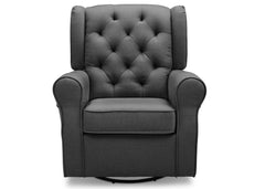 Delta Children Charcoal (931) Emma Tufted Glider Front Facing View c1c