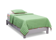 Delta Children Grey (026) Platform Twin Bed, Side View a3a