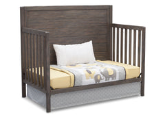 Delta Children Rustic Grey (084) Cambridge 4-in-1 Crib Side View, Day Bed Conversion a5a