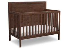 Delta Children Rustic Oak (229) Cambridge 4-in-1 Crib Side View, Crib Conversion b3b
