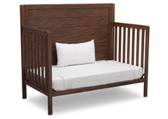 Delta Children Rustic Oak (229) Cambridge 4-in-1 Crib Side View, Day Bed Conversion b5b
