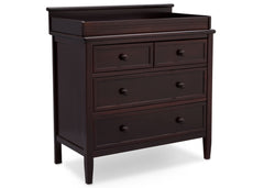 Delta Children Epic Signature 3 Drawer Dresser with Changing Top, Right View Dark Chocolate (207) c1c