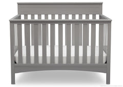 Delta Children Grey (026) Fabio 4-in-1 Crib Front View, Crib Conversion b2b
