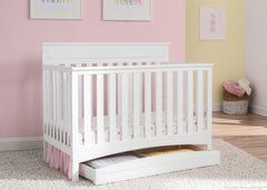 Delta Children Bianca (130) Fabio 4-in-1 Crib, Crib Bed Conversion with Props a1a