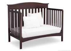 Delta Children Dark Chocolate (207) Baker 4-in-1 Crib Daybed Conversion Side View c5c