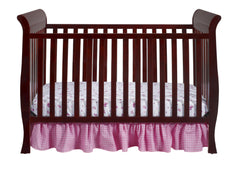 Delta Children Espresso Cherry (205) Charleston/Glenwood 3-in-1 Crib Front View, Crib Conversion b2b