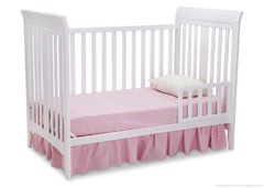 Delta Children White (100) Parkside 3-in-1-Crib, Toddler Bed Conversion a3a