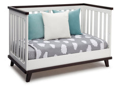 Delta Children White with Black Espresso (141) Ava 3-in-1 Crib Daybed Conversion b6b