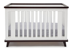 Delta Children White with Black Espresso (141) Ava 3-in-1 Crib b3b