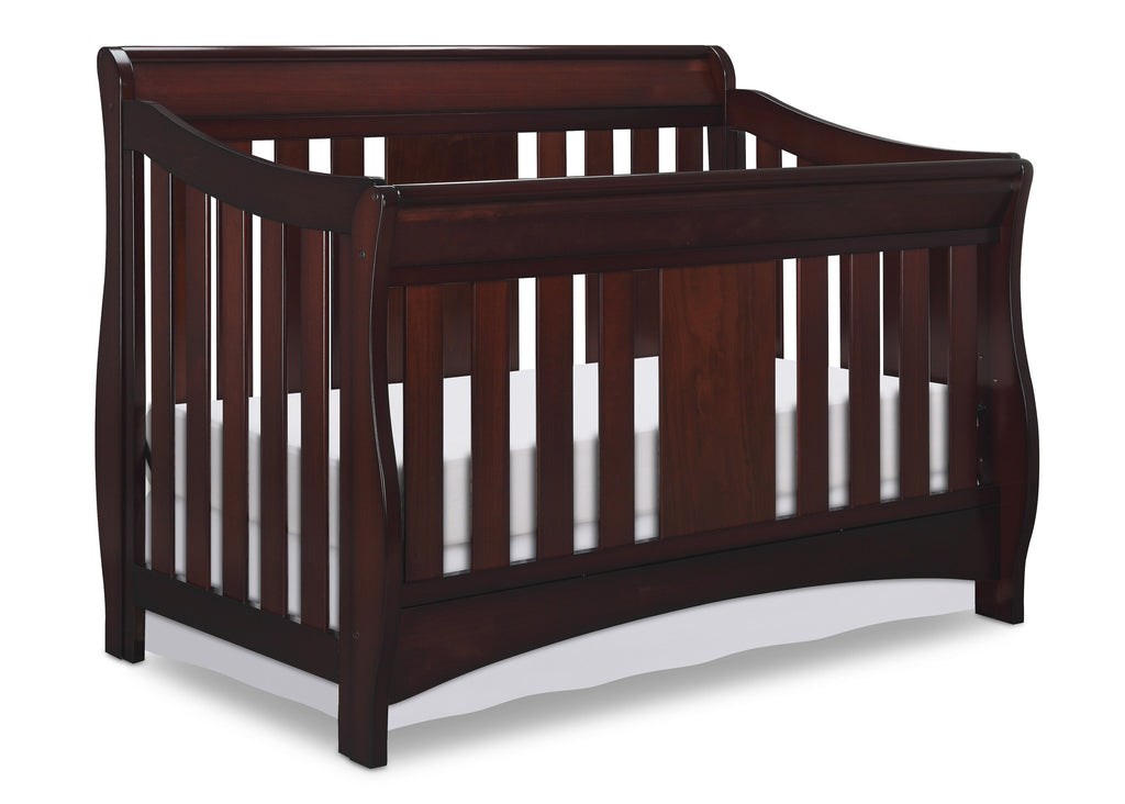 Delta Children Black Cherry Espresso (607) Oberon 4-in-1 Crib, Crib Conversion