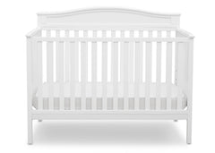 Delta Children White (100) Larkin 4-in-1 Crib, Front View a3a