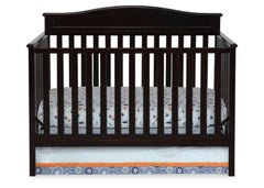Delta Children Dark Chocolate (207) Larkin 4-in-1 Crib, Front View b1b