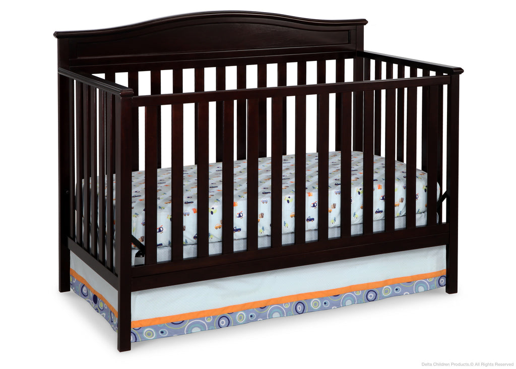 Delta Children Dark Chocolate (207) Larkin 4-in-1 Crib, Crib Conversion b2b