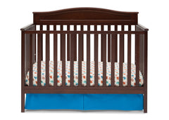 Delta Children Black Cherry Espresso (607) Larkin 4-in-1 Crib, Front View d1d