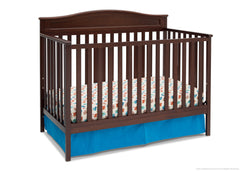 Delta Children Black Cherry Espresso (607) Larkin 4-in-1 Crib, Crib Conversion d2d