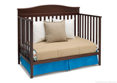 Delta Children Black Cherry Espresso (607) Larkin 4-in-1 Crib, Day Bed Conversion d4d