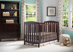 Delta Children Dark Chocolate (207) Capri 3-in-1-Crib, Crib Conversion, Room View c1c
