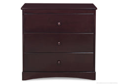 Delta Children Espresso Java (645) Sutton 3 Drawer Dresser Front View b1b