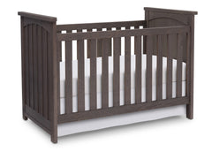 Serta Rustic Grey (084) Northbrook 3-in-1 Crib, Crib Conversion with Side View a3a