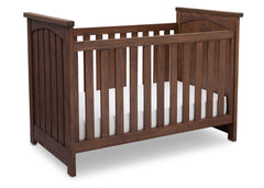 Serta Rustic Oak (229) Northbrook 3-in-1 Crib, Crib Conversion with Side View b3b