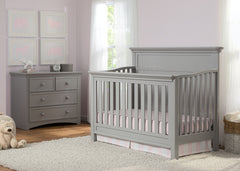 Serta Grey (026) Fairmount 4-in-1 Crib, Crib Conversion in Settings b1b